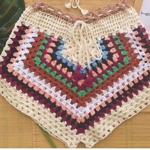 Gorgeous crochet drawstring shorts